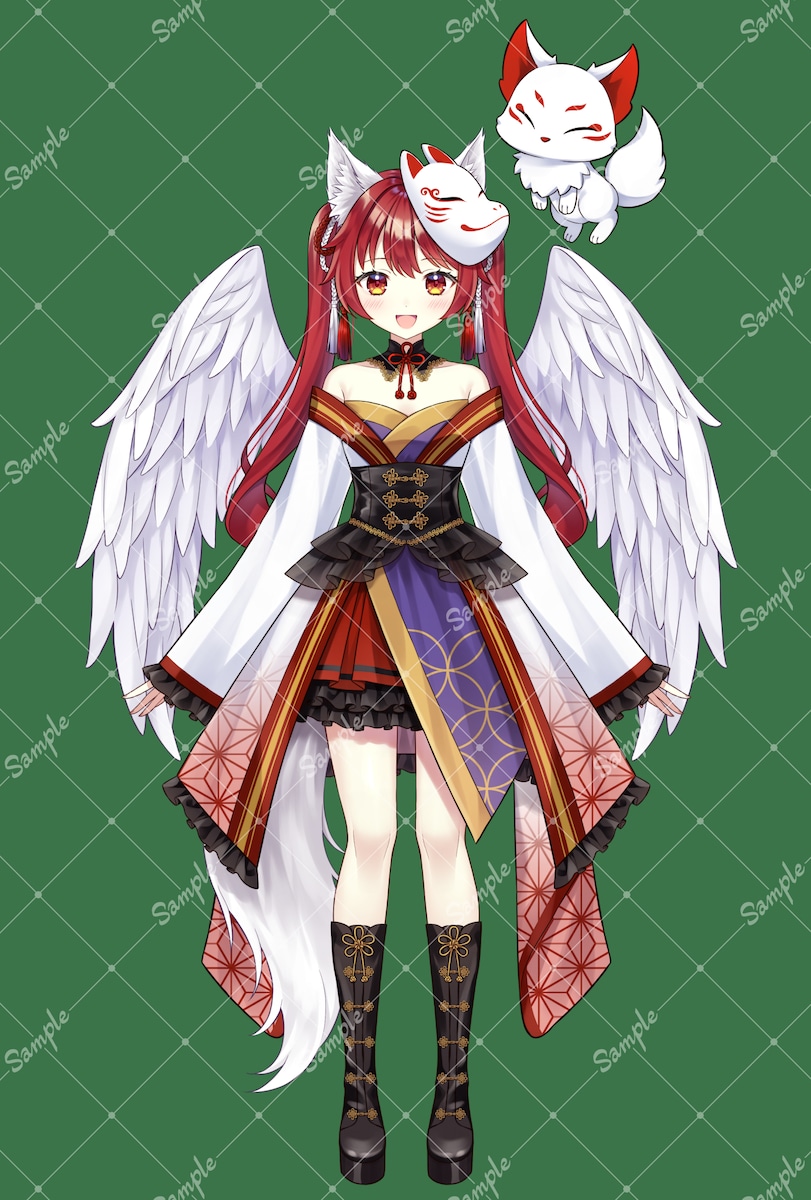 天狐 深紅さん　IRIAM用イラスト