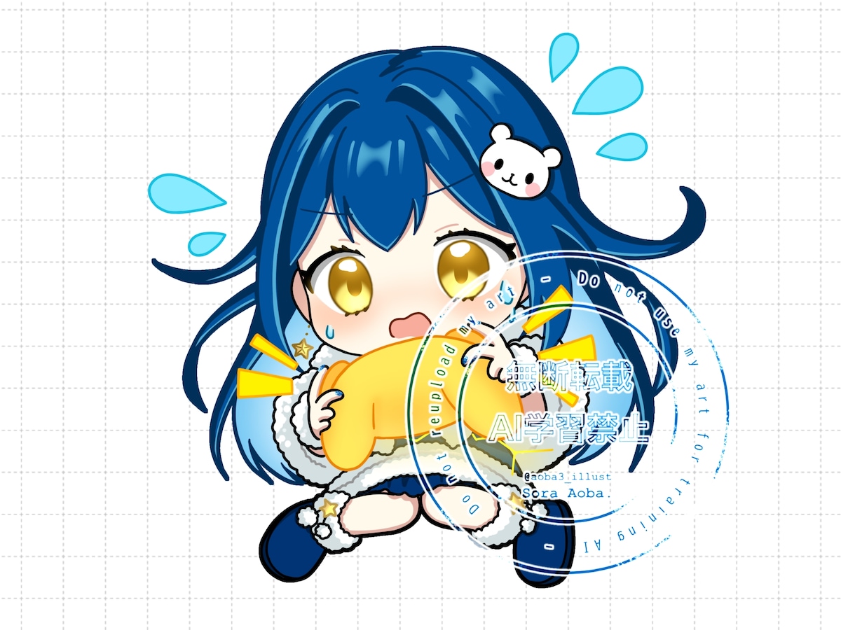 【有償実績】IRIAMライバー様のミニキャライラスト