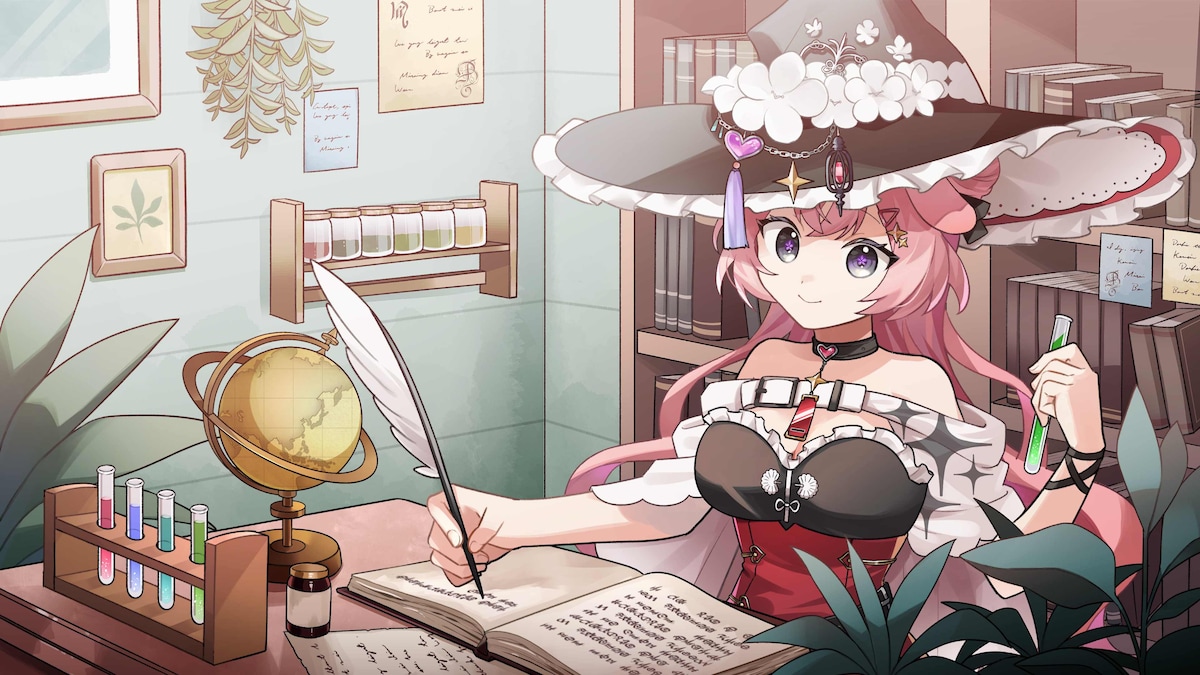 背景有りLIVE2D用パーツ分けイラスト