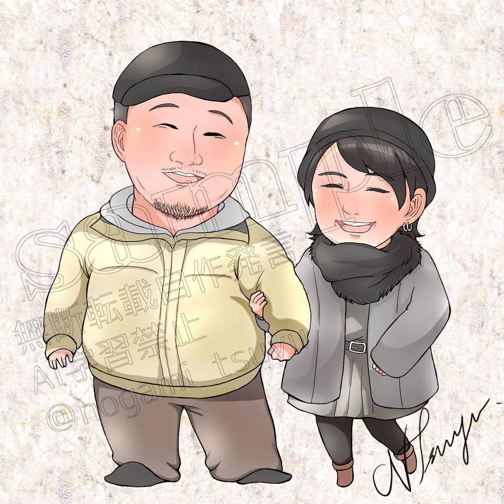 記念用似顔絵制作