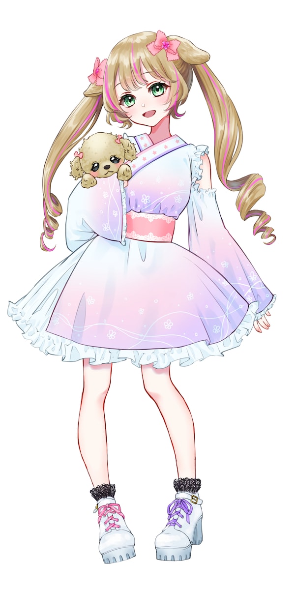 Vライバー桜花ねね様_新衣装キャラクターデザイン・立ち絵制作