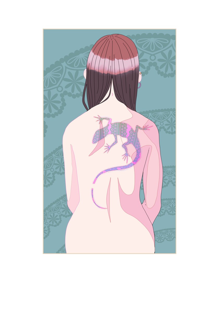 蜥蜴のタトゥー