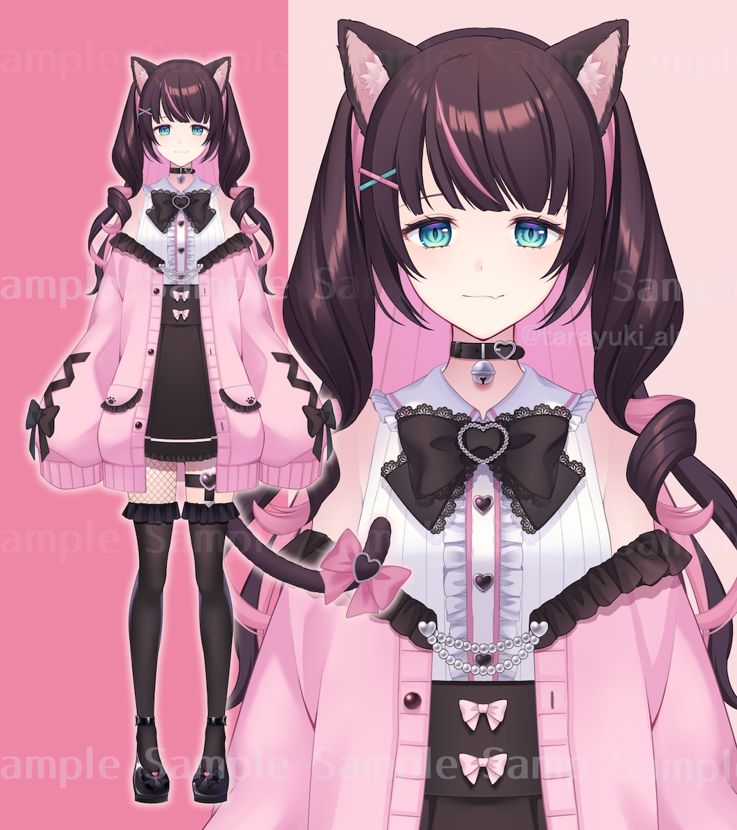 VTuber 猫宮ミミ様 Live2D用イラスト | たらゆき Tarayukiさん(フリー 