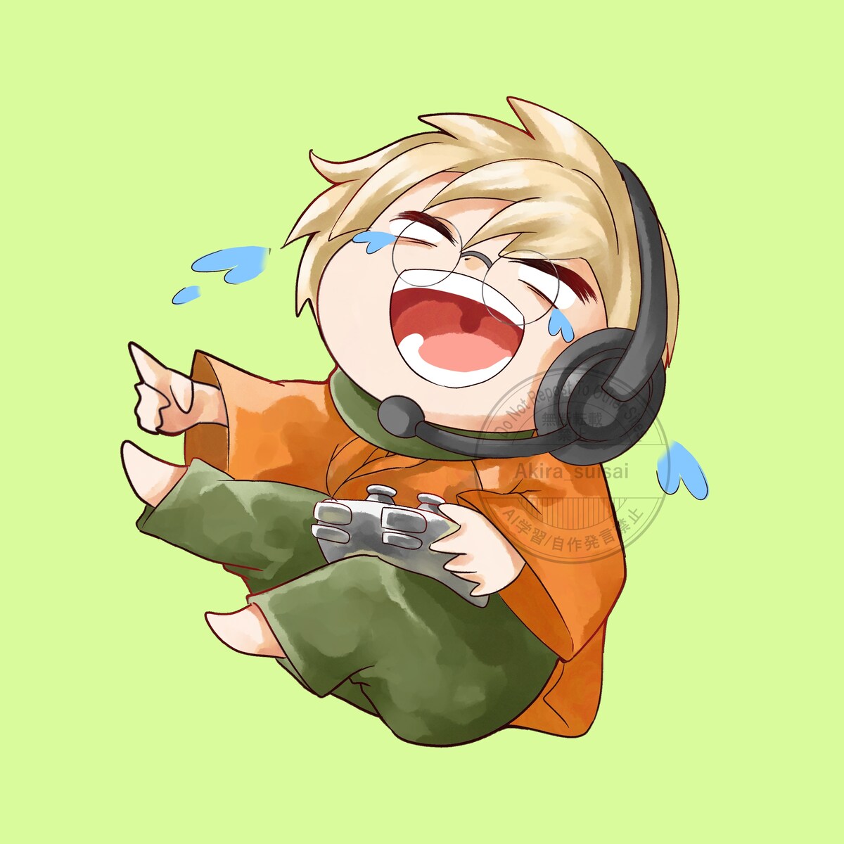 ゲーム実況者のダイフク様　SDイラスト