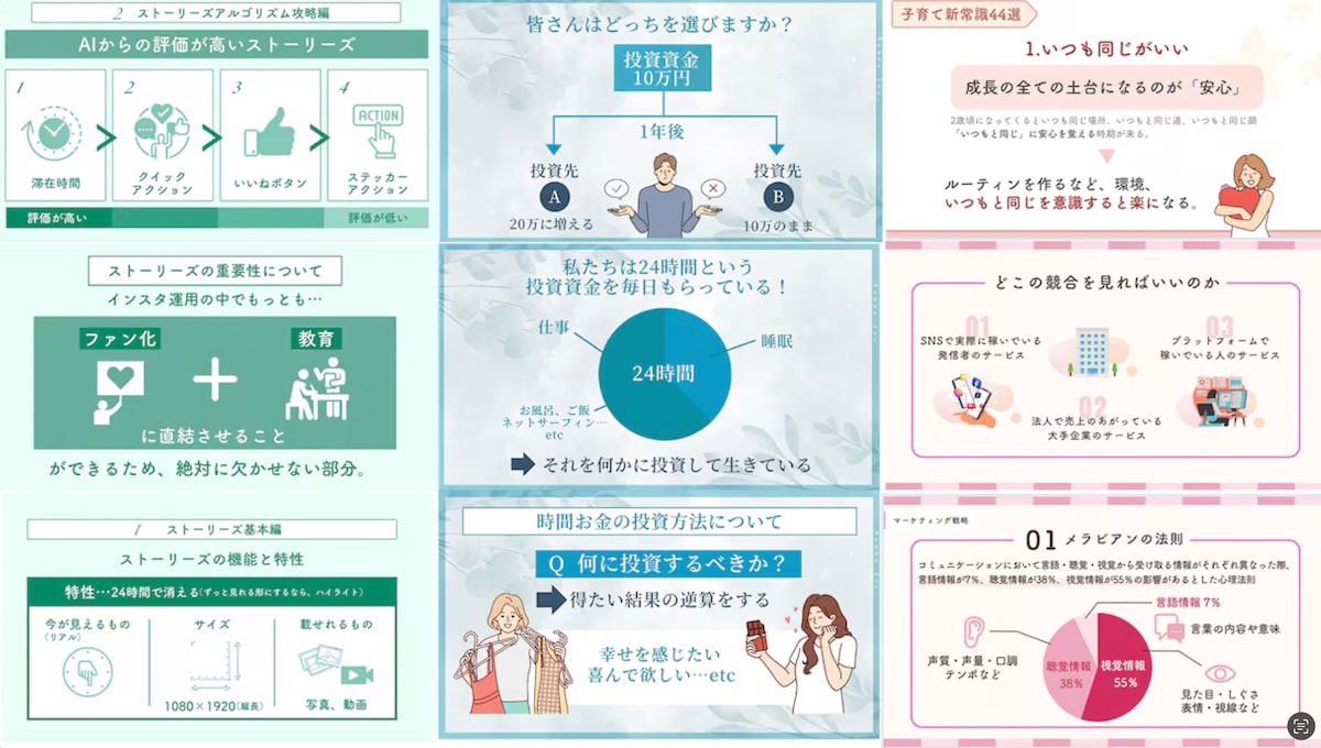 スクール事業のスライド作成