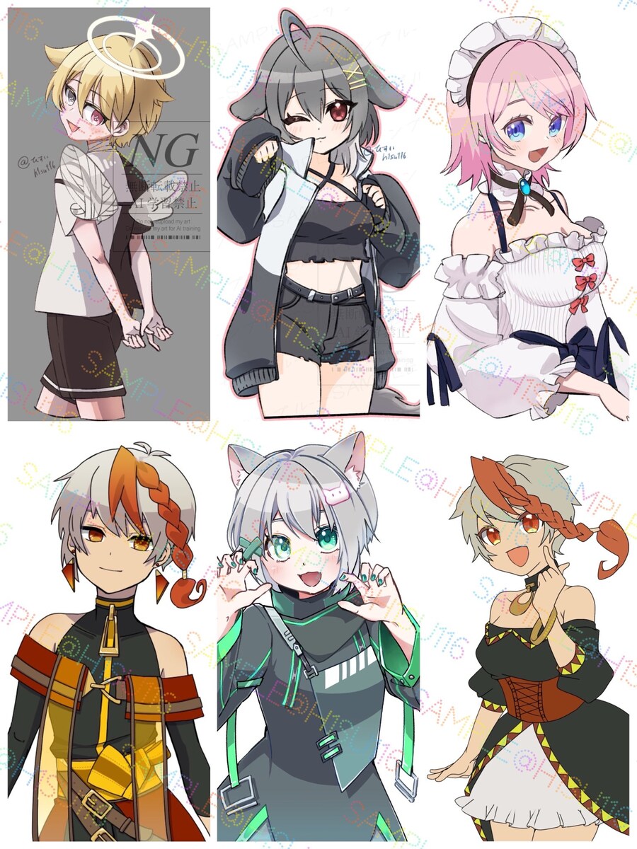 バストアップイラスト集