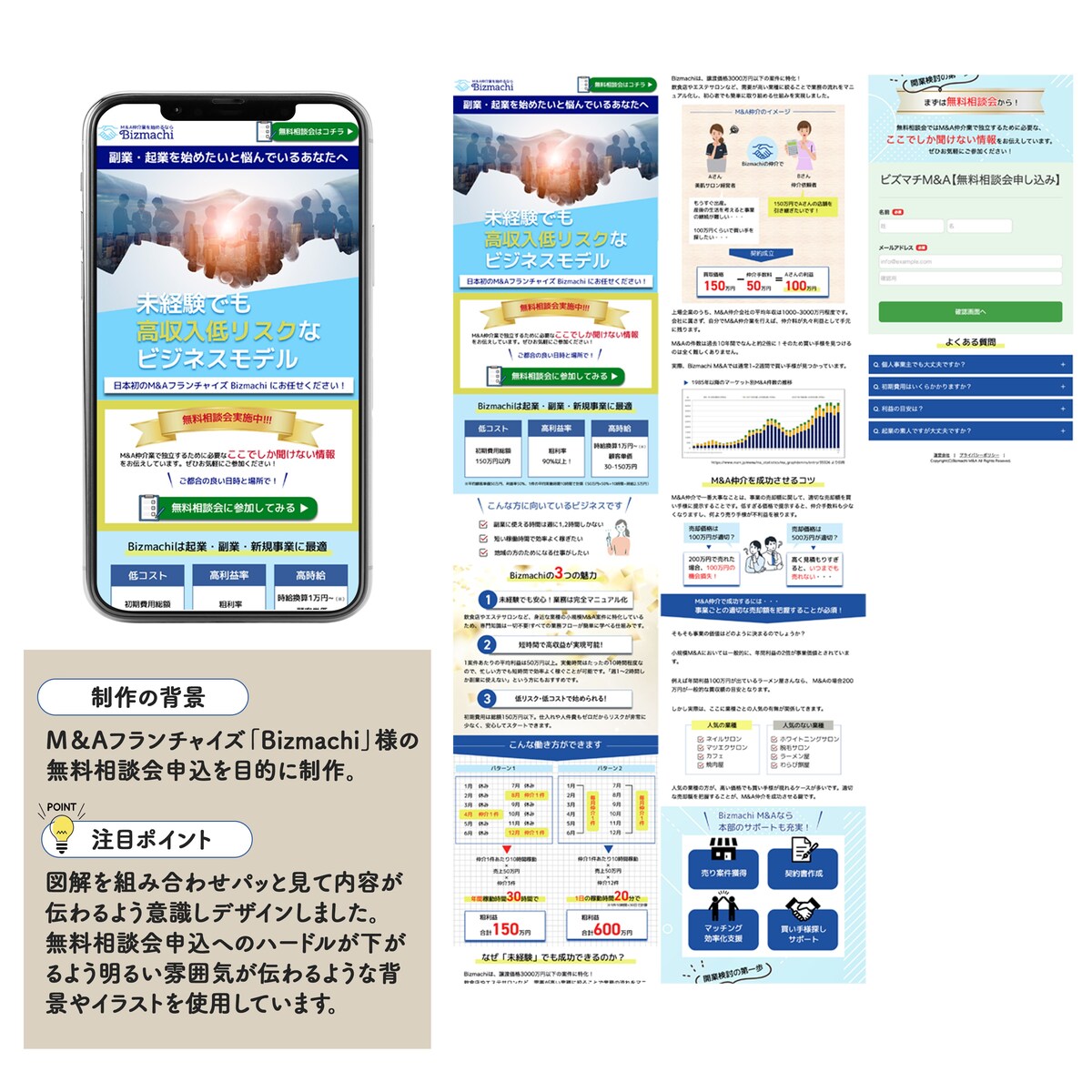 M＆Aフランチャイズ　無料相談会申込LP