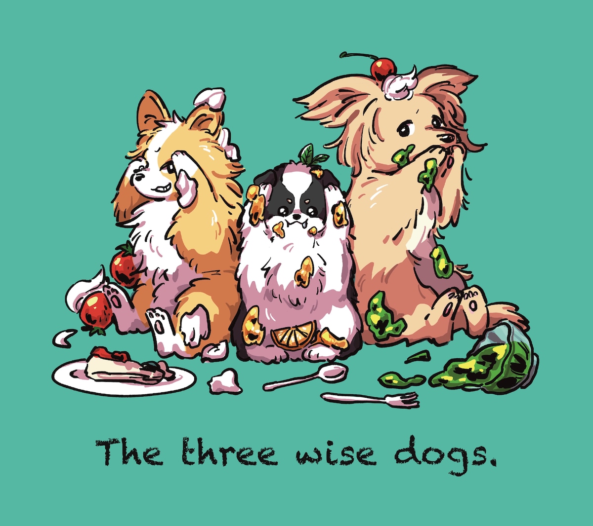 Tha three wise dogs.