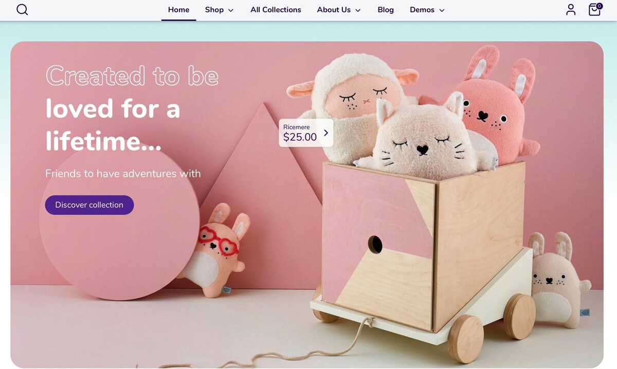 Shopifyの有料テーマを使ったECサイトのデザイン例