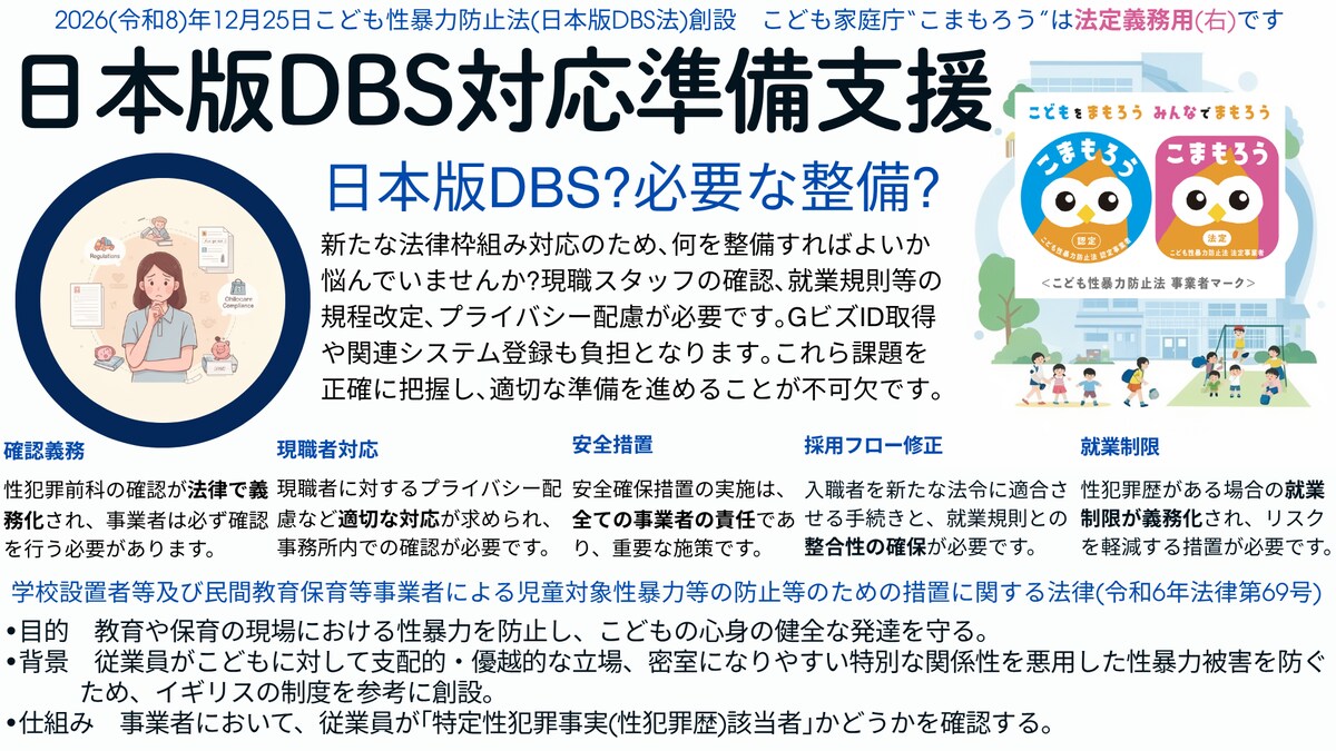 日本版DBS準備対応支援