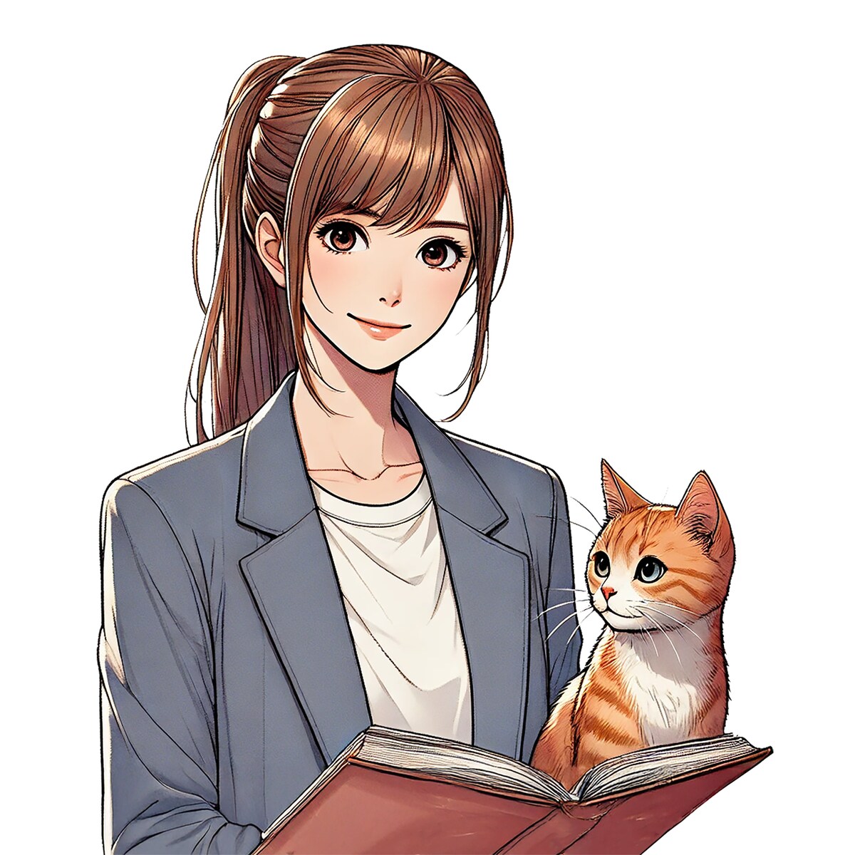 優雅な読書時間と猫が描く癒しのストーリー