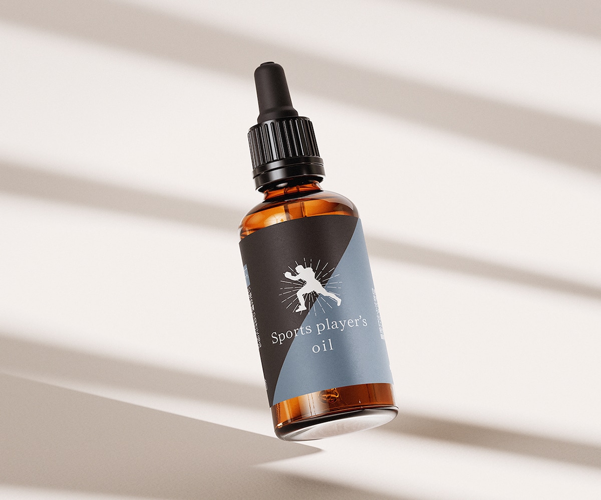 「Sports player's oil」ラベルデザイン
