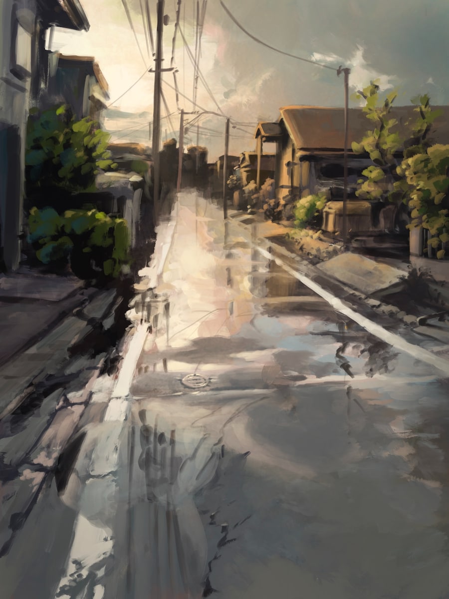 雨上がりの帰り道