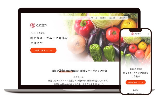 野菜の通販販売のLP
