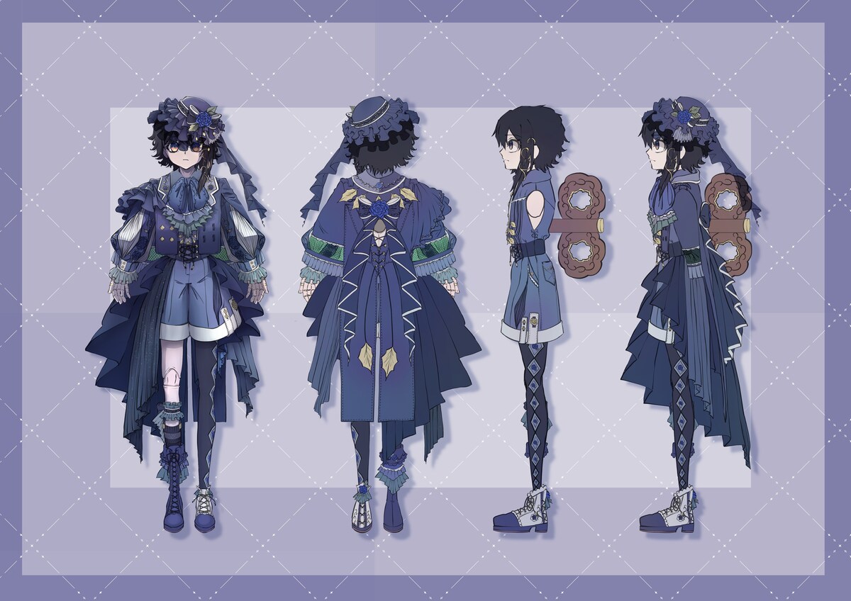 Vtuber・ゲーム用キャラデザ　見本