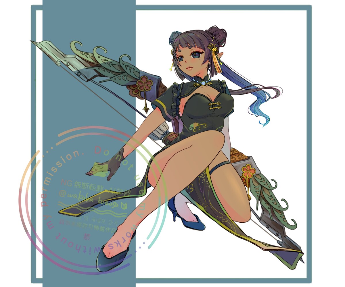 既存キャラクターの全身イラスト