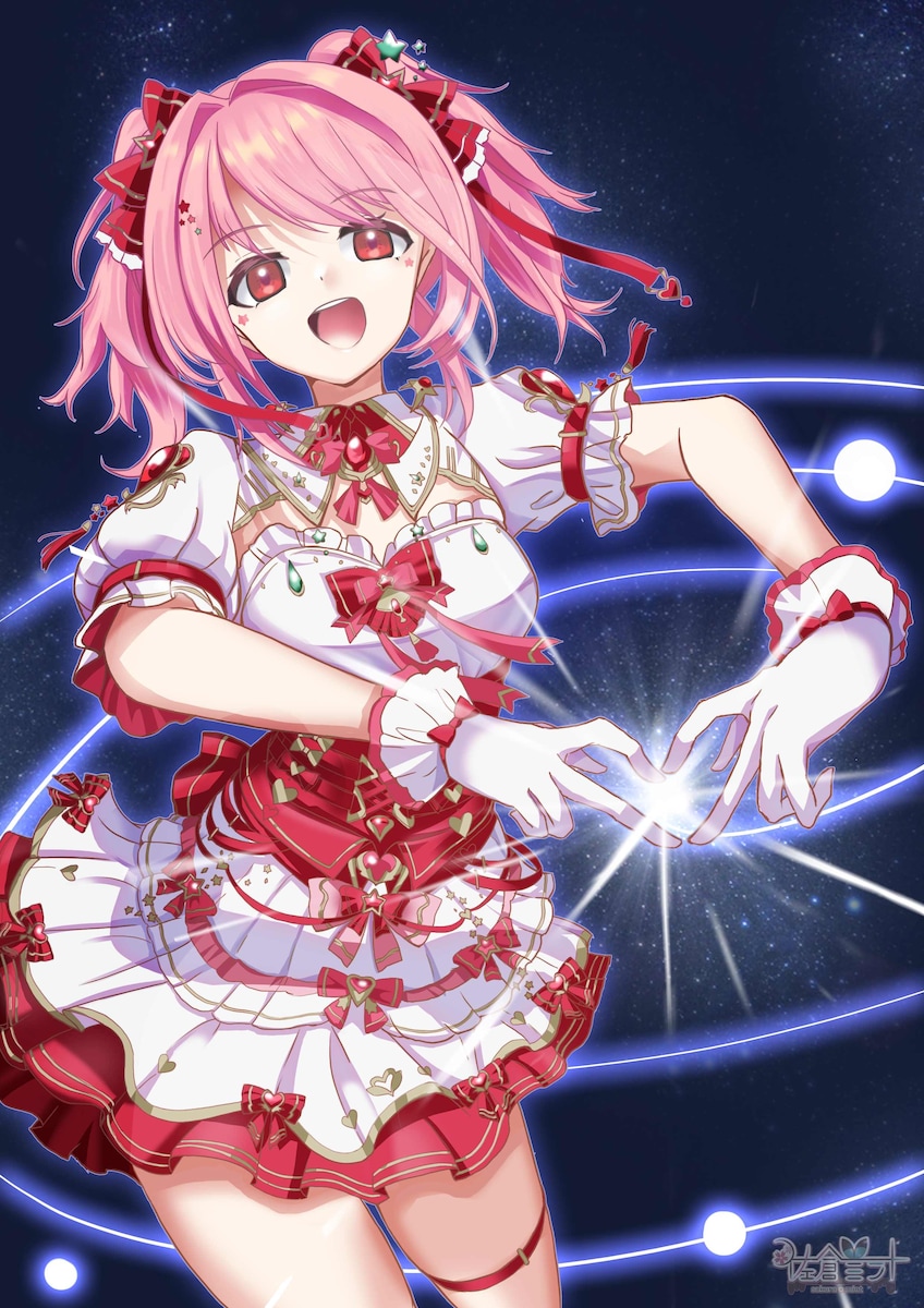 VTuber　赤星うの　ファンアート