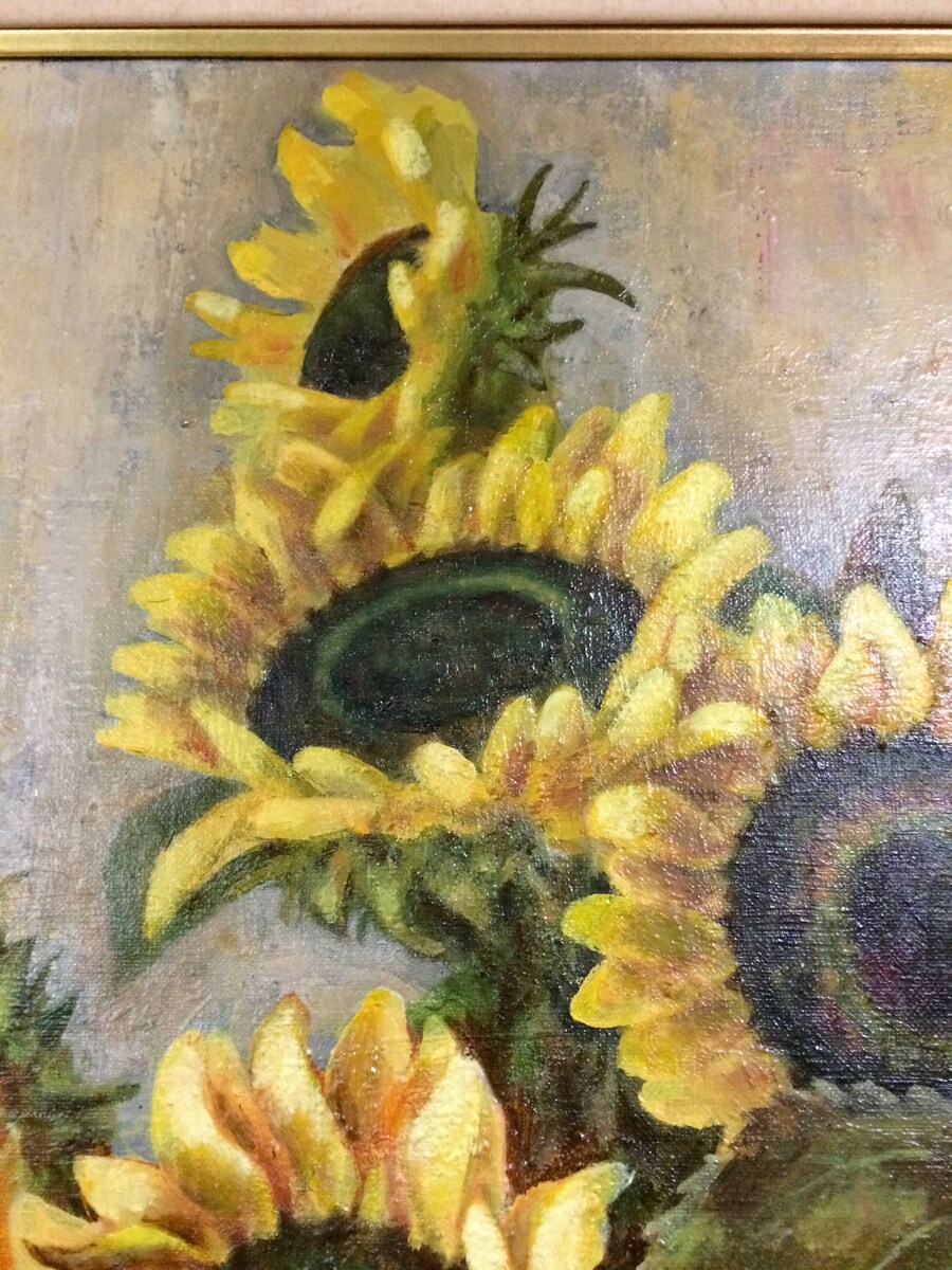 油絵、部分拡大です。