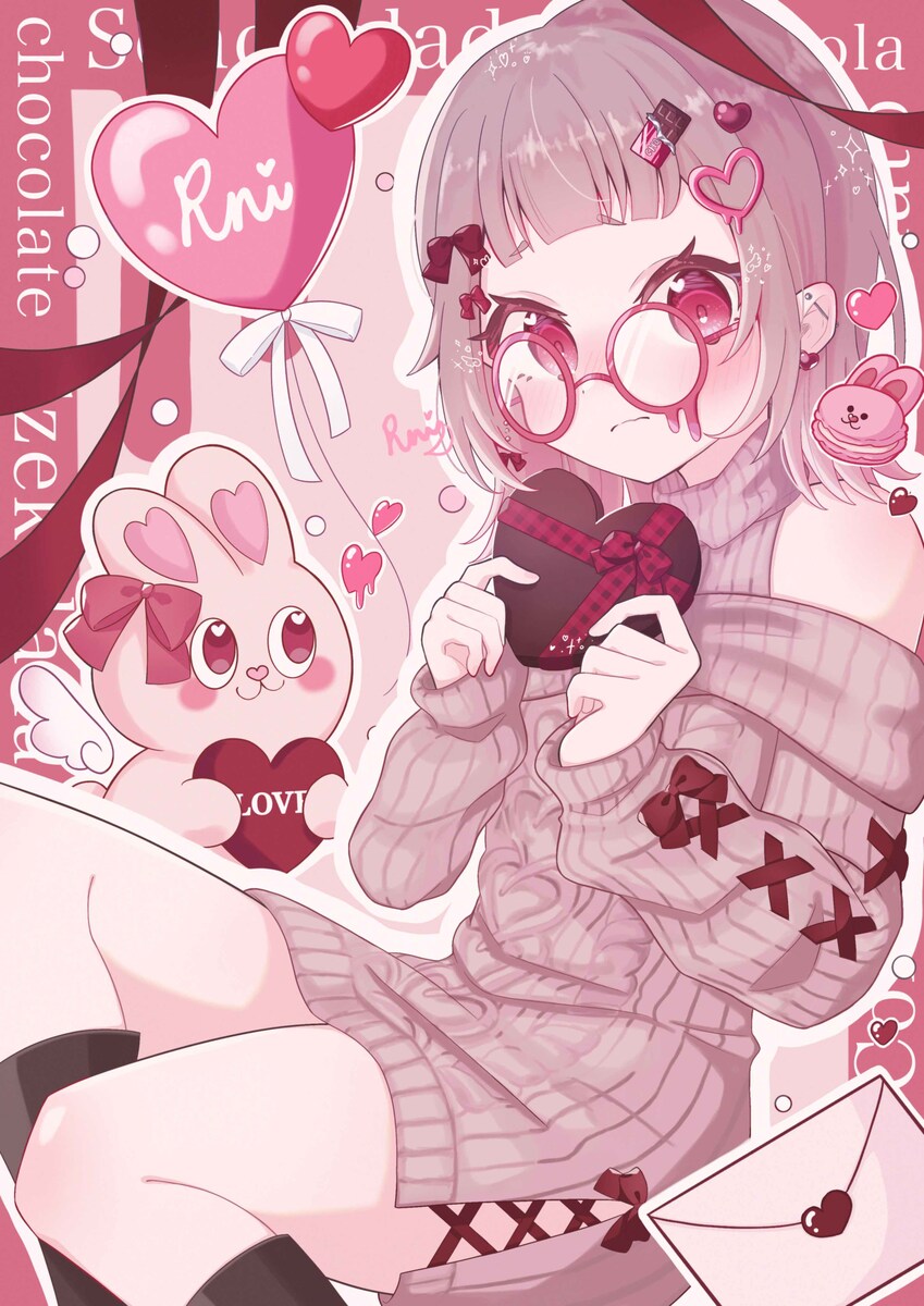 バレンタインイラストとして制作